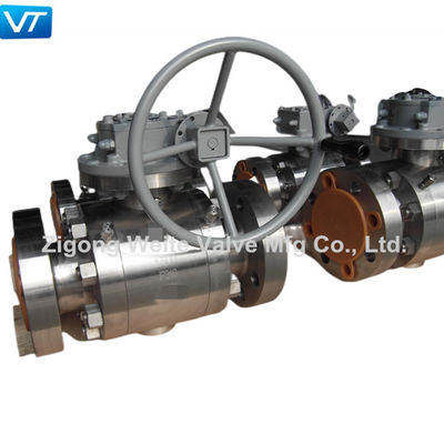 Kalite  1500LB F316 Stainless Steel Flanged Ball Valve Gearbox Actuator 4 Inch F316 Ball Valve Fabrika