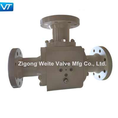 API 608 Standart 3 Yollu Küresel Vana 4 İnç API 598 ASME B16.10 Flanş